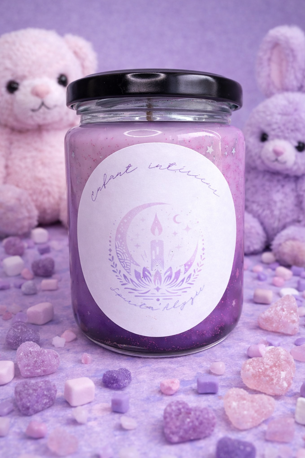 Bougie énergétique - Enfant intérieur (Fleur de coton)